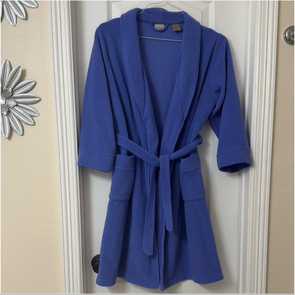 L.L. Bean Tiana kids' blue fleece robe size M (10-12)